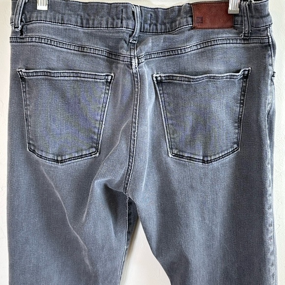 D L 1961 Dylan Skinny Sawyer Distressed Gray/Black Jeans Sz 34x33 - Picture 6 of 12